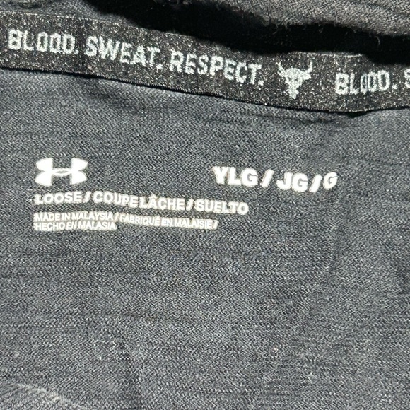 Under Armour YL Iron Paradise Logo Short Sleeve Hoodie - Picture 9 of 11